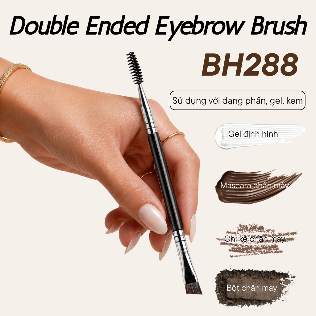 Cọ Chân Mày Hai Đầu BH Cosmetics Double Ended Eyebrow Brush BH288